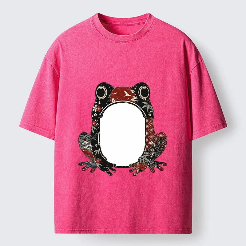 Tokyo-Tiger Retro Sakura Frog Washed T-Shirt