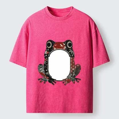 Tokyo-Tiger Retro Sakura Frog Washed T-Shirt