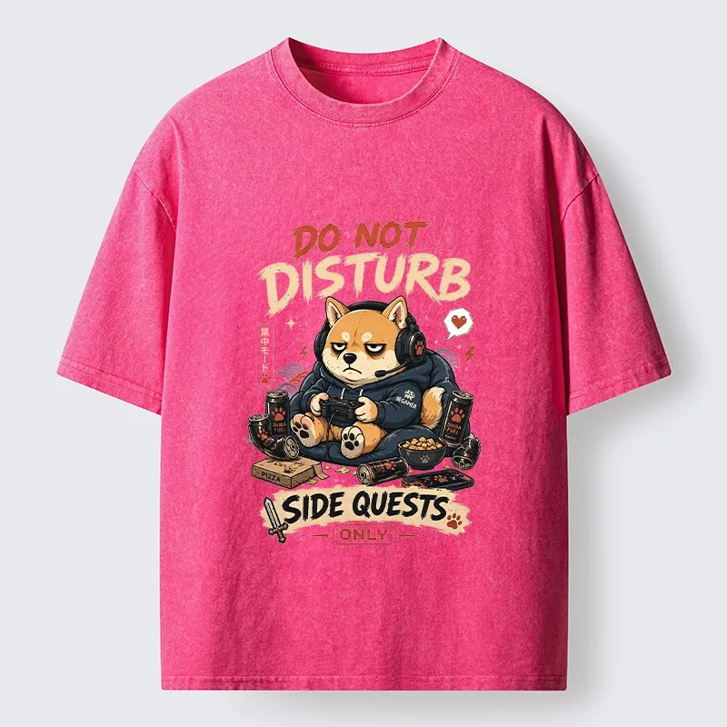 Tokyo-Tiger Do Not Disturb Gamer Shiba Mode Washed T-Shirt
