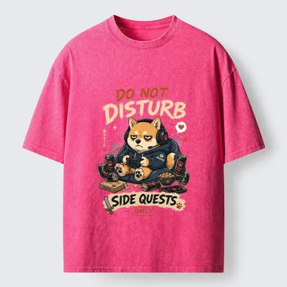 Tokyo-Tiger Do Not Disturb Gamer Shiba Mode Washed T-Shirt