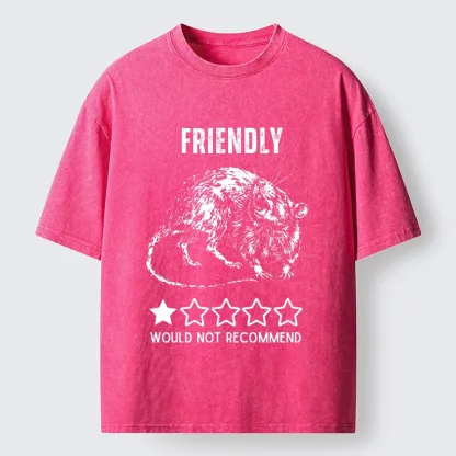 Tokyo-Tiger One Star Rat Bad Review Meme Washed T-Shirt