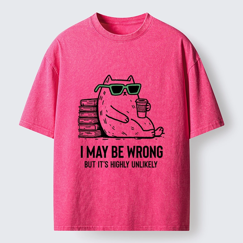 Tokyo-Tiger Cool Cat Coffee Book Funny Meme Washed T-Shirt