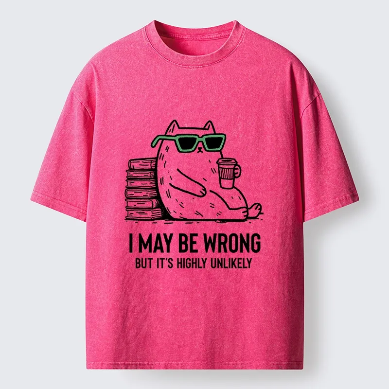 Tokyo-Tiger Cool Cat Coffee Book Funny Meme Washed T-Shirt