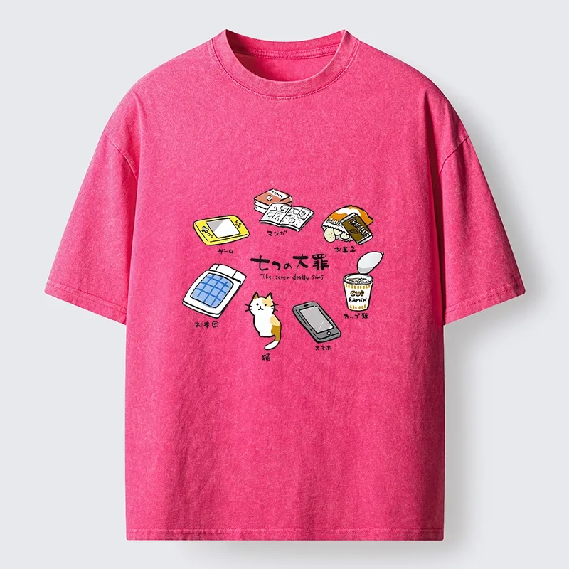 Tokyo-Tiger My Favorite Chill Hobby Collection Washed T-Shirt