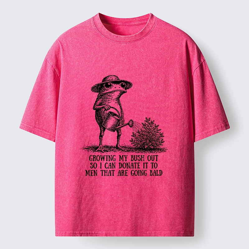 Tokyo-Tiger Silly Gardener Frog Funny Daily Meme Washed T-Shirt 