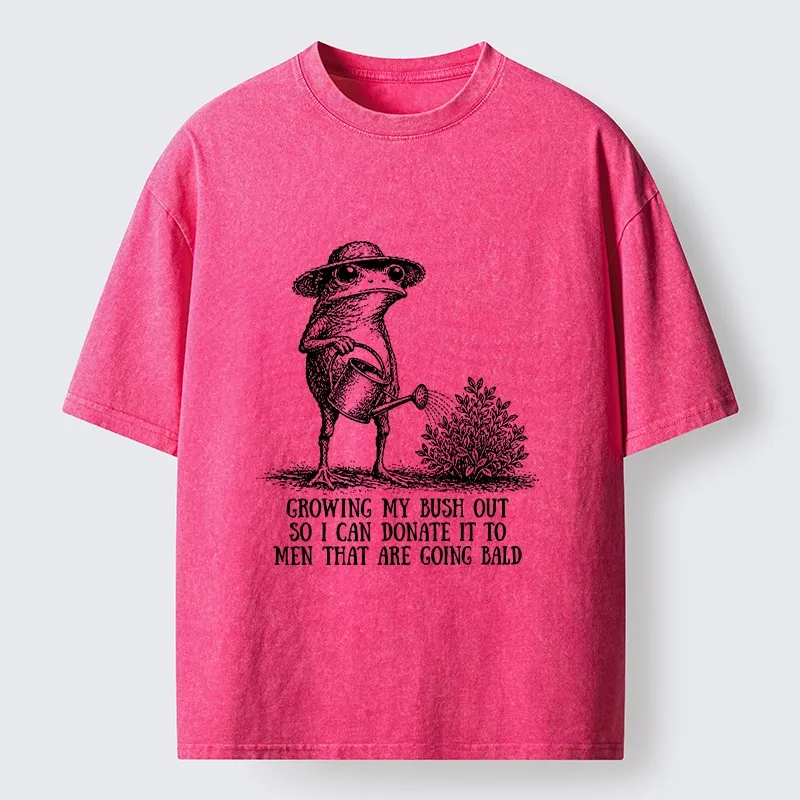 Tokyo-Tiger Silly Gardener Frog Funny Daily Meme Washed T-Shirt 