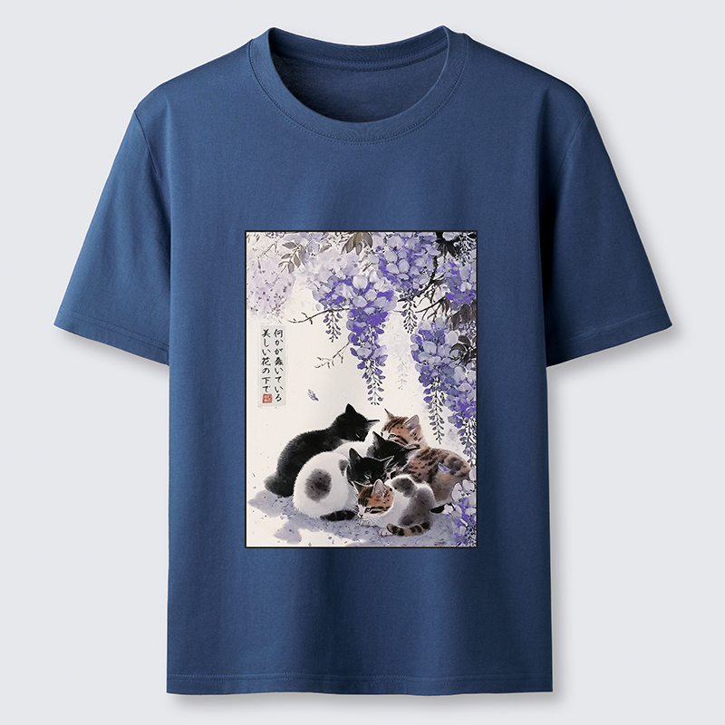 Tokyo-Tiger Cats plotting under the wisteria Classic T-Shirt