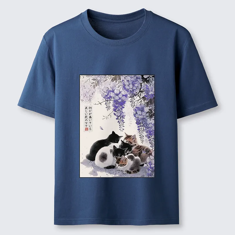 Tokyo-Tiger Cats plotting under the wisteria Classic T-Shirt