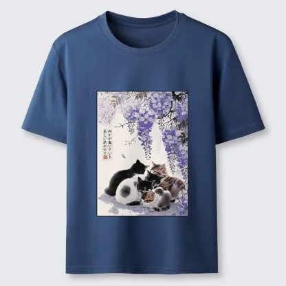 Tokyo-Tiger Cats plotting under the wisteria Classic T-Shirt