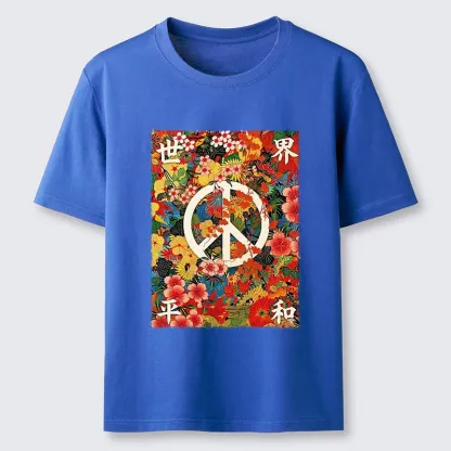 Tokyo-Tiger Bright Blooms Bring Global Calm Peace Classic T-Shirt