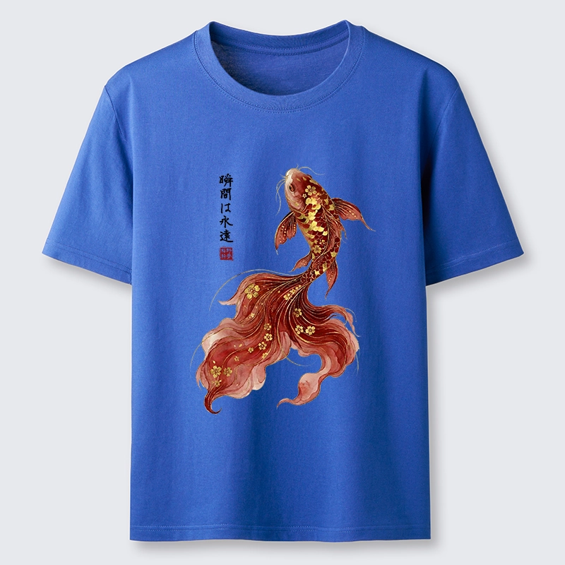 Tokyo-Tiger Golden Sakura Red Koi Ink Art Classic T-Shirt