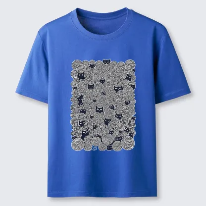 Tokyo-Tiger Tiny Black Cats Hide In Yarn Balls Classic T-Shirt