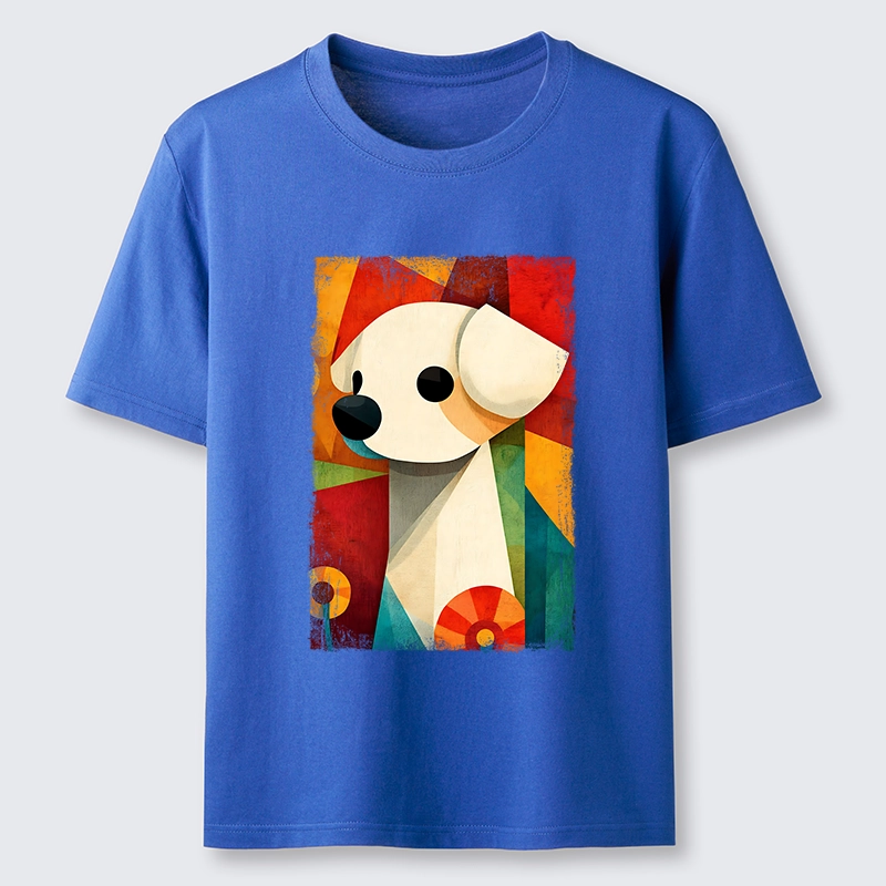Tokyo-Tiger Retro Abstract Color Block Puppy Art Classic T-Shirt