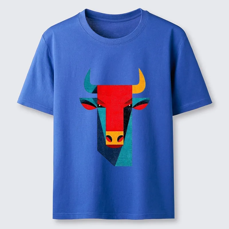 Tokyo-Tiger Geometric Bull Head Art Classic T-Shirt