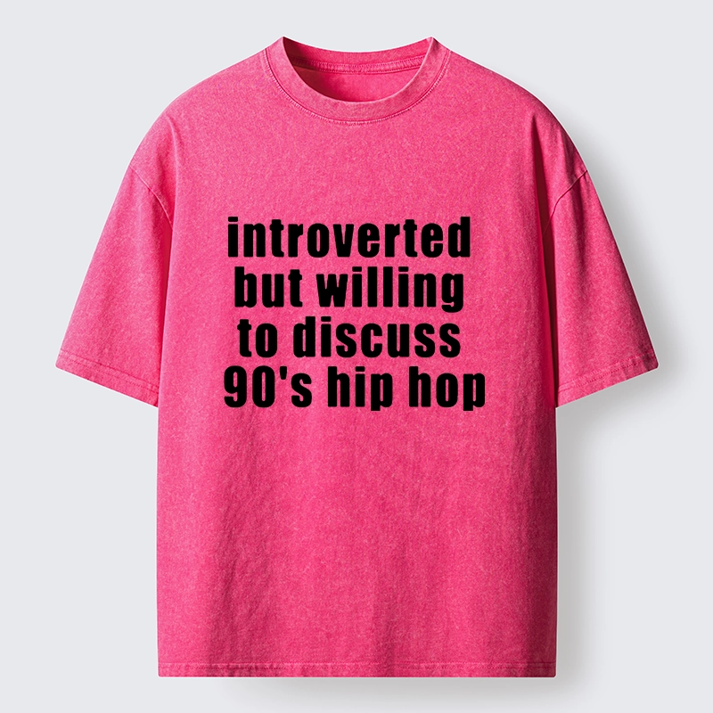 Tokyo-Tiger Soft Introvert Loves Classic Hip Hop Washed T-Shirt