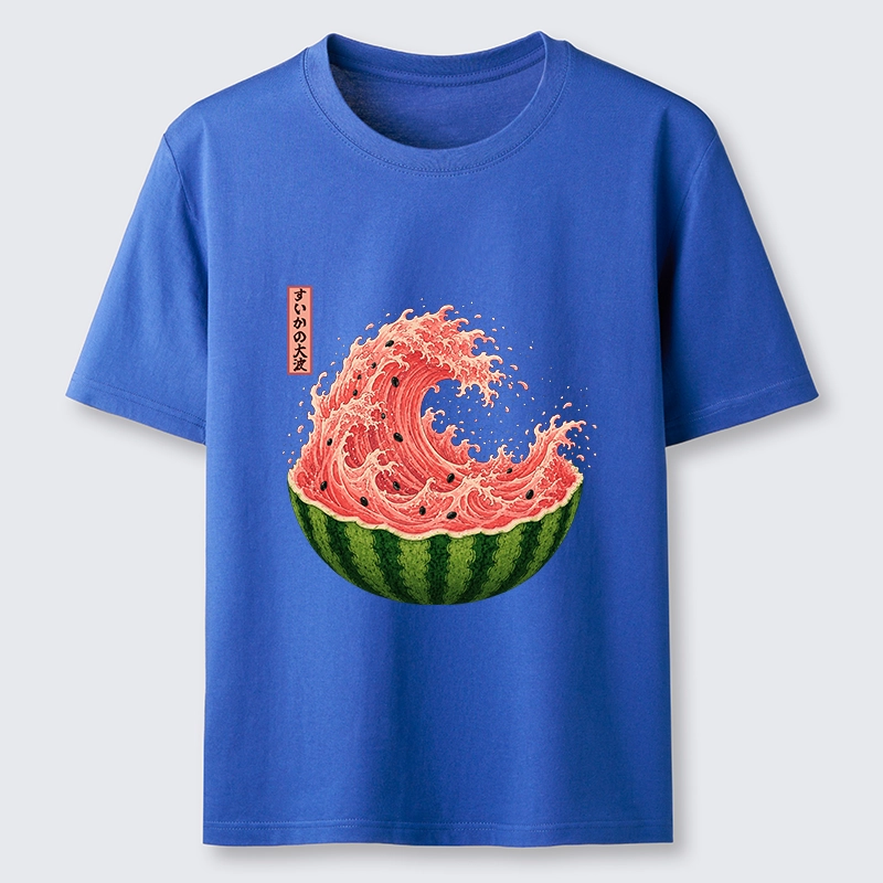 Tokyo-Tiger Watermelon Wave Summer Ukiyo Art Classic T-Shirt