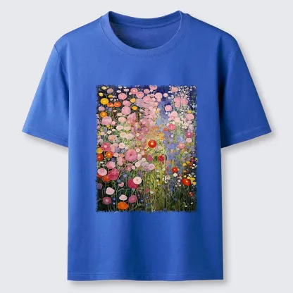 Tokyo-Tiger Vibrant Meadow Flower Vintage Art Classic T-Shirt
