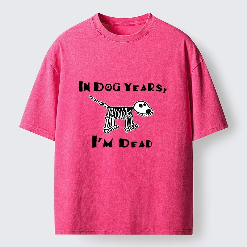 Tokyo-Tiger Funny Meme Old Dog Dead In Dog Years Vibe Washed T-Shirt