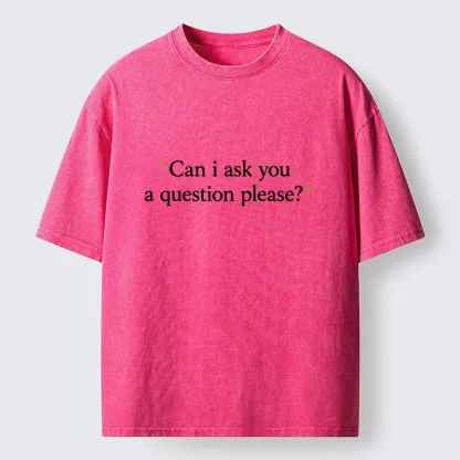 Tokyo-Tiger Polite Question Funny Meme Washed T-Shirt