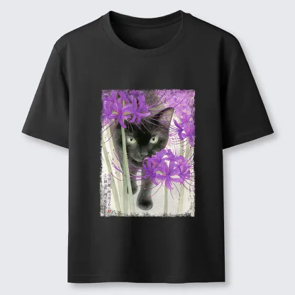 Tokyo-Tiger A Cat Among The Flowers Classic T-Shirt