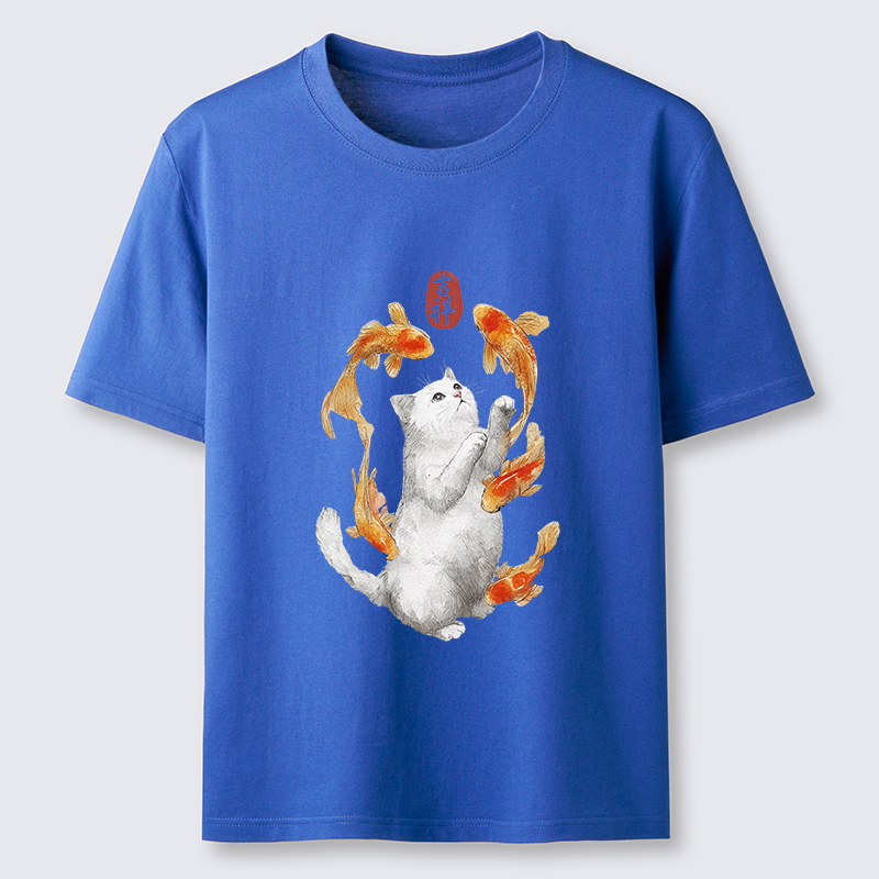 Tokyo-Tiger Zen Cat And The Dancing Fish Classic T-Shirt