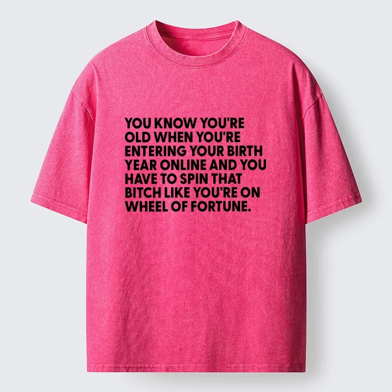 Tokyo-Tiger Relatable Old Human Joke Meme Washed T-Shirt
