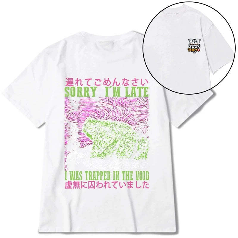 Tokyo-Tiger A Frog In Distress Japanese Front Back Classic T-Shirt-tokyo-tiger