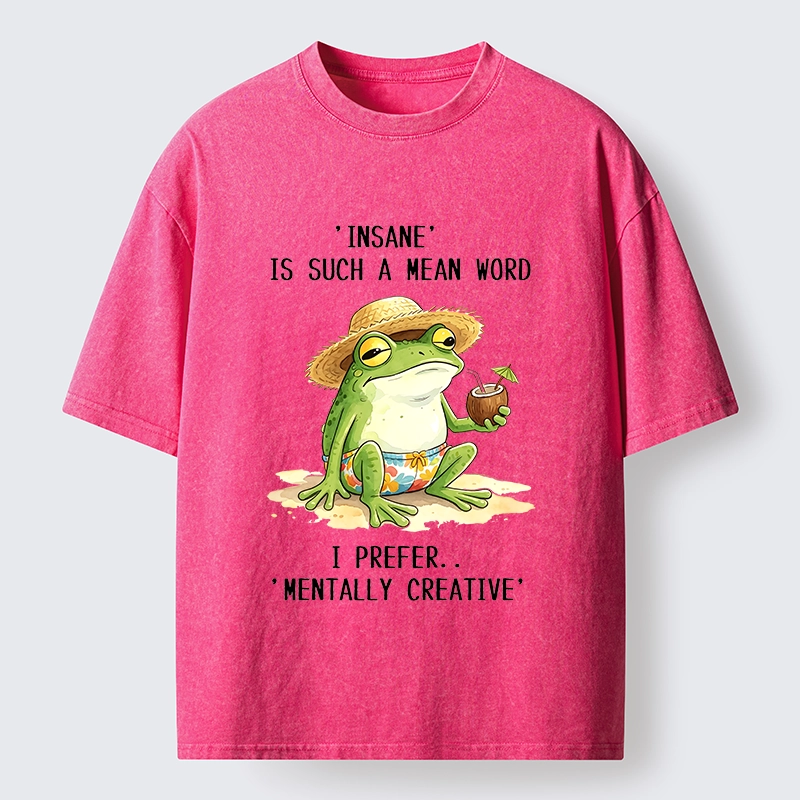 Tokyo-Tiger Mentally Creative Beach Frog Washed T-Shirt
