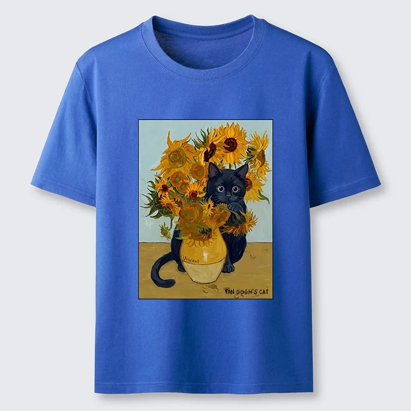 Tokyo-Tiger Oil Painting Cat Sunflower Soft Vibe Classic T-Shirt