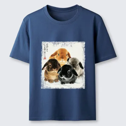 Tokyo-Tiger The Ink Wash Rabbit Is Watching You Classic T-Shirt