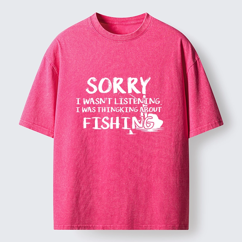 Tokyo-Tiger Funny Meme Fishing Obsessed Daydream Vibe Washed T-Shirt