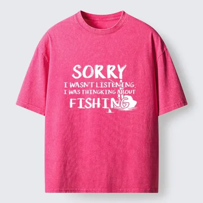 Tokyo-Tiger Funny Meme Fishing Obsessed Daydream Vibe Washed T-Shirt
