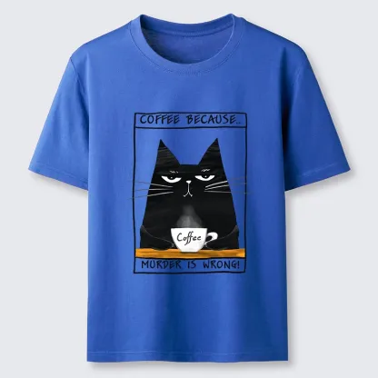 Tokyo-Tiger Moody Black Cat Coffee Need Vibe Classic T-Shirt