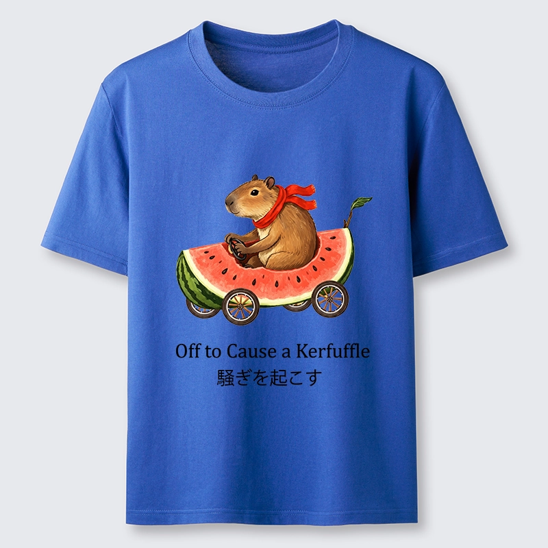 Tokyo-Tiger Capybara Drive Watermelon Car Classic T-Shirt