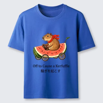 Tokyo-Tiger Capybara Drive Watermelon Car Classic T-Shirt