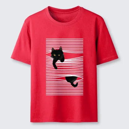 Tokyo-Tiger Cat Scratching Curtain Classic T-Shirt
