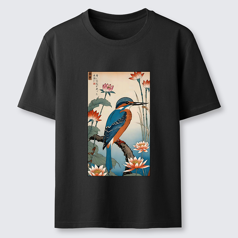Tokyo-Tiger Ukiyo-e Kingfisher Classic T-Shirt