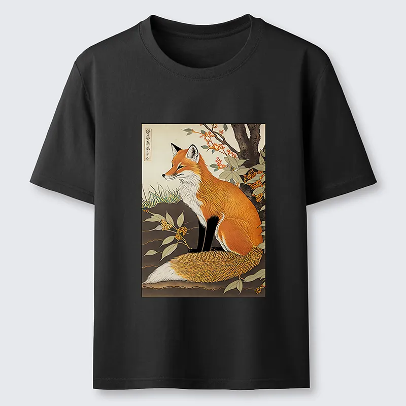 Tokyo-Tiger Ukiyo-e Fox Classic T-Shirt
