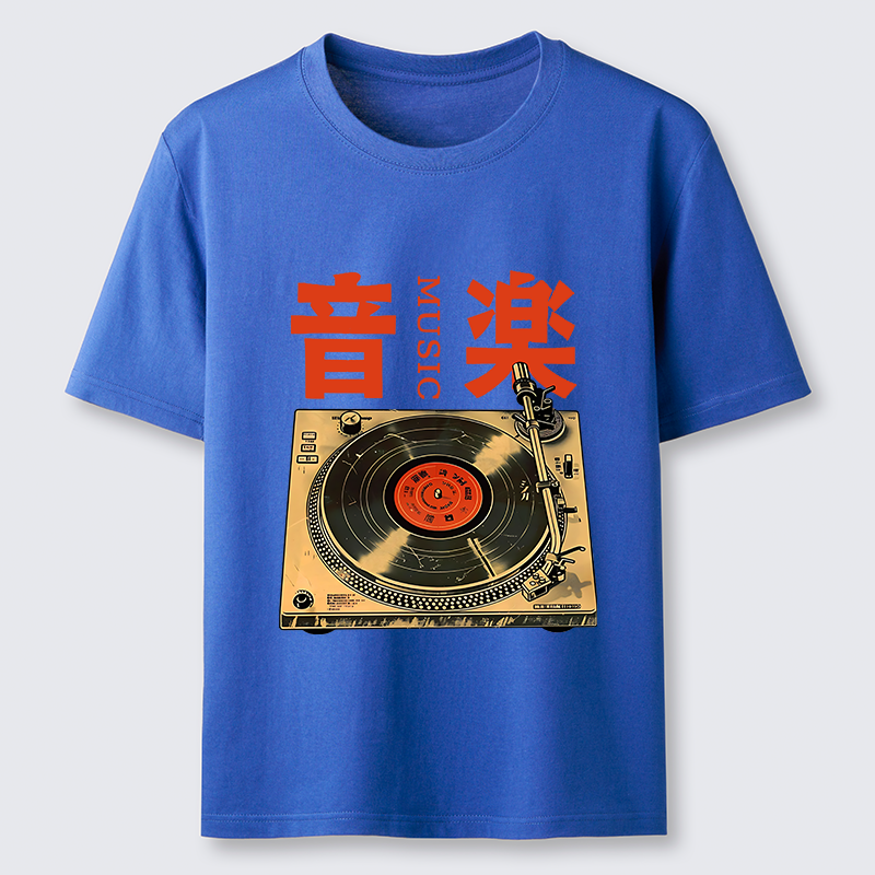 Tokyo-Tiger Retro Music Record Player Classic T-Shirt