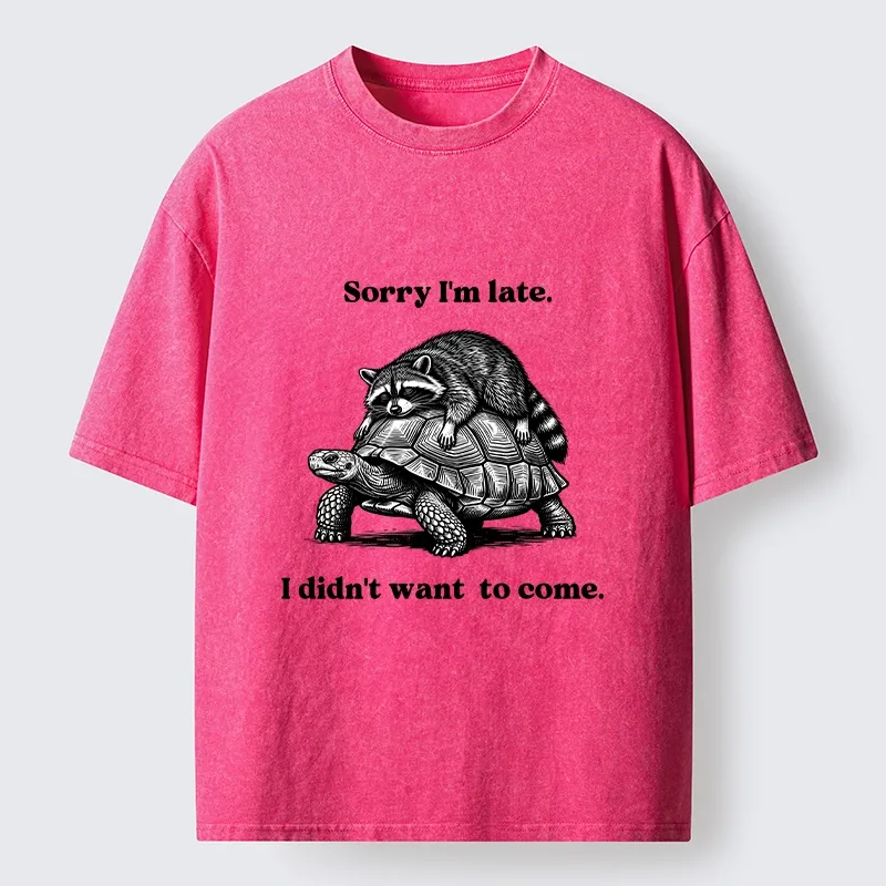 Tokyo-Tiger Lazy Animal Life Funny Graphic Washed T-Shirt