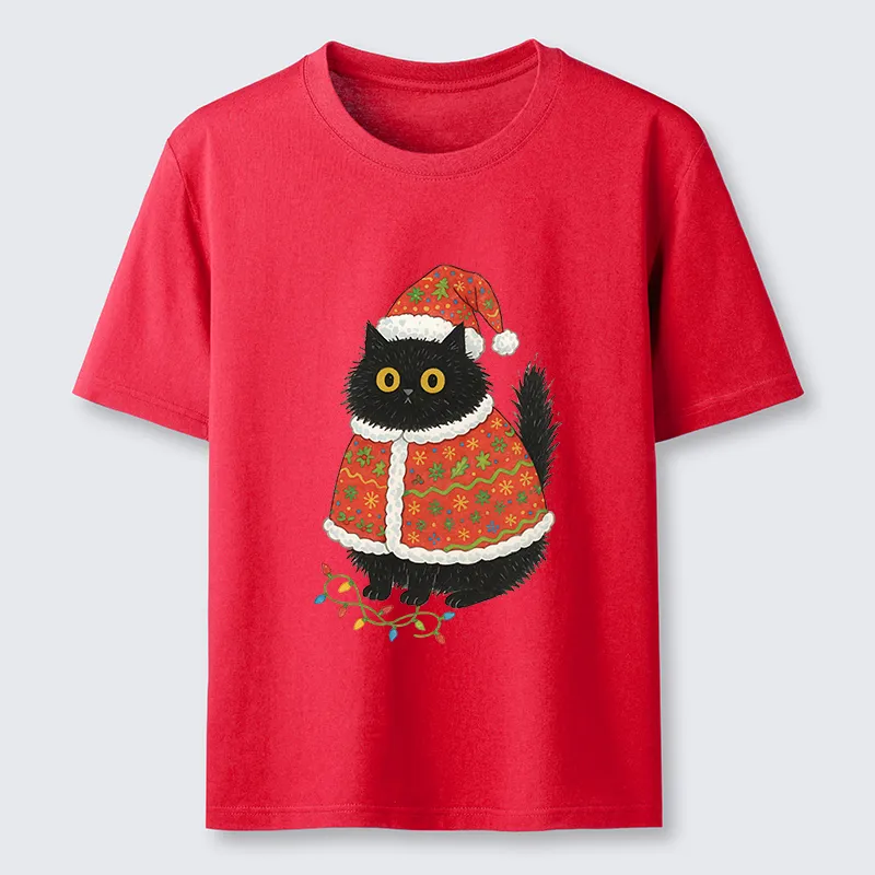 Tokyo-Tiger Cat Wearing Santa Hat Classic T-Shirt