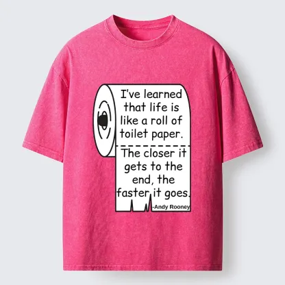 Tokyo-Tiger Life Toilet Paper Meme Washed T-Shirt