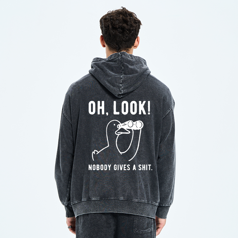 Tokyo-Tiger No One Cares About The Duck Washed Zip Hoodie