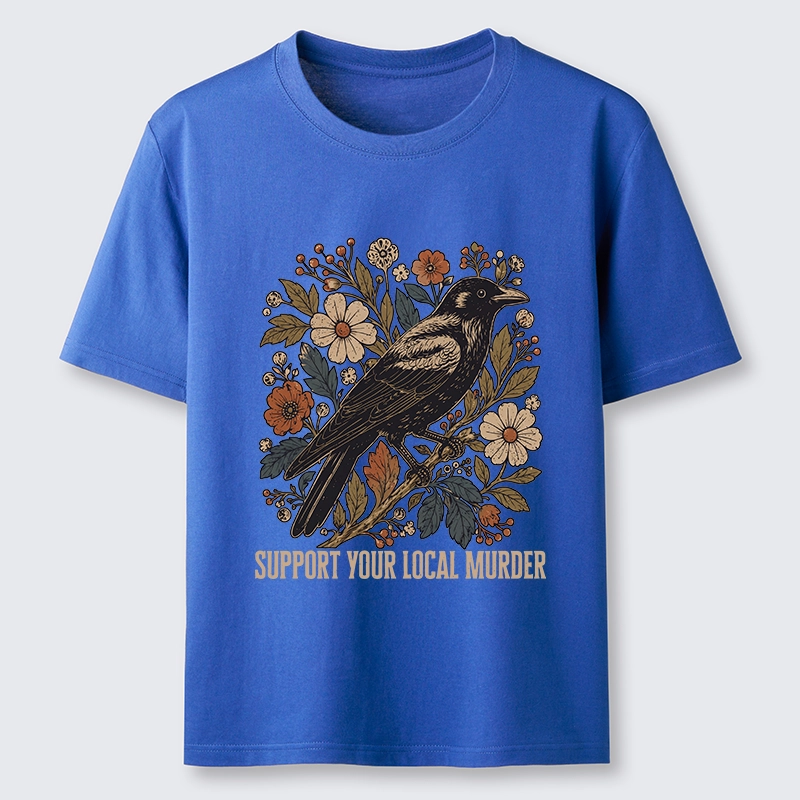 Tokyo-Tiger Floral Crow Vintage Funny Meme Print Classic T-Shirt