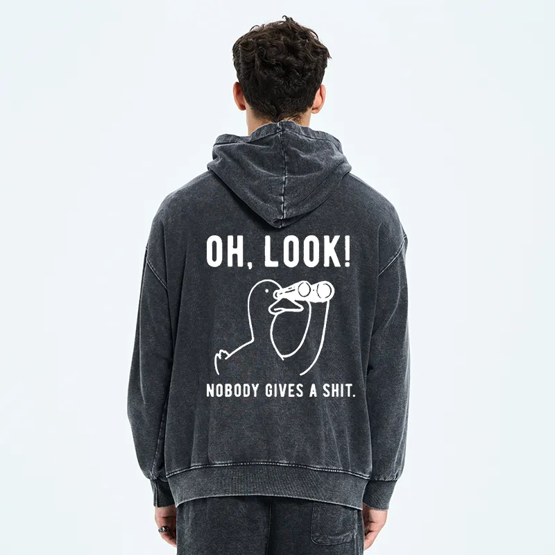 Tokyo-Tiger No One Cares About The Duck Washed Zip Hoodie