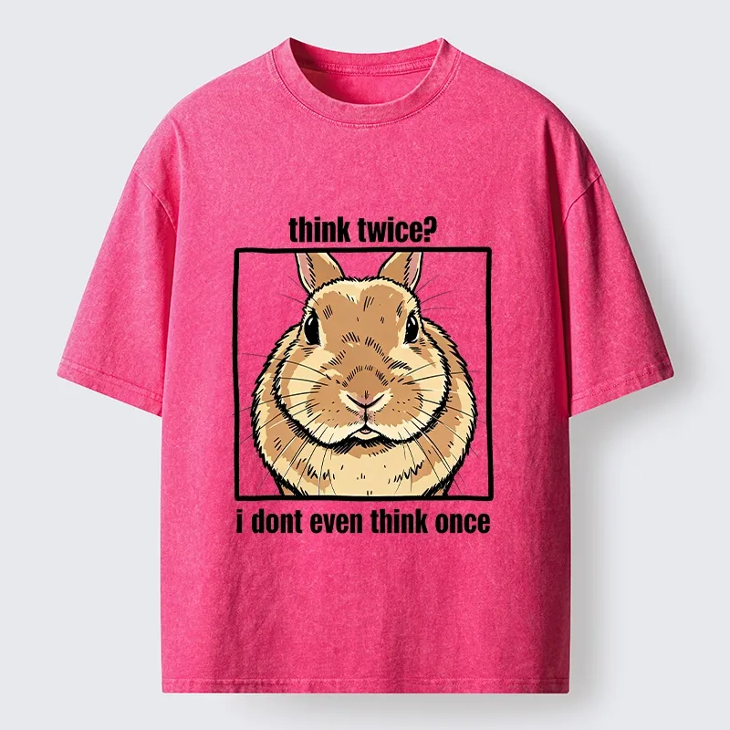 Tokyo-Tiger Funny Carefree Rabbit Meme Washed T-Shirt