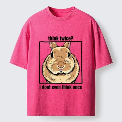 Tokyo-Tiger Funny Carefree Rabbit Meme Washed T-Shirt