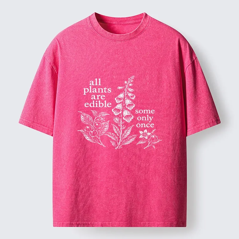 Tokyo-Tiger Funny Poison Plant Art Washed T-Shirt