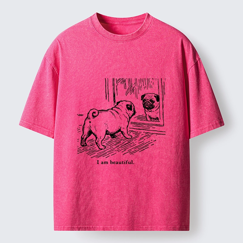 Tokyo-Tiger Cute Pug Self Love Meme Washed T-Shirt