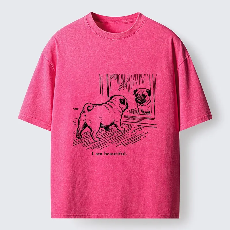 Tokyo-Tiger Cute Pug Self Love Meme Washed T-Shirt